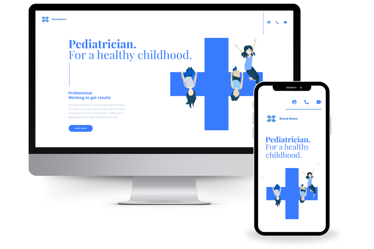 Mock up for pediatrition website