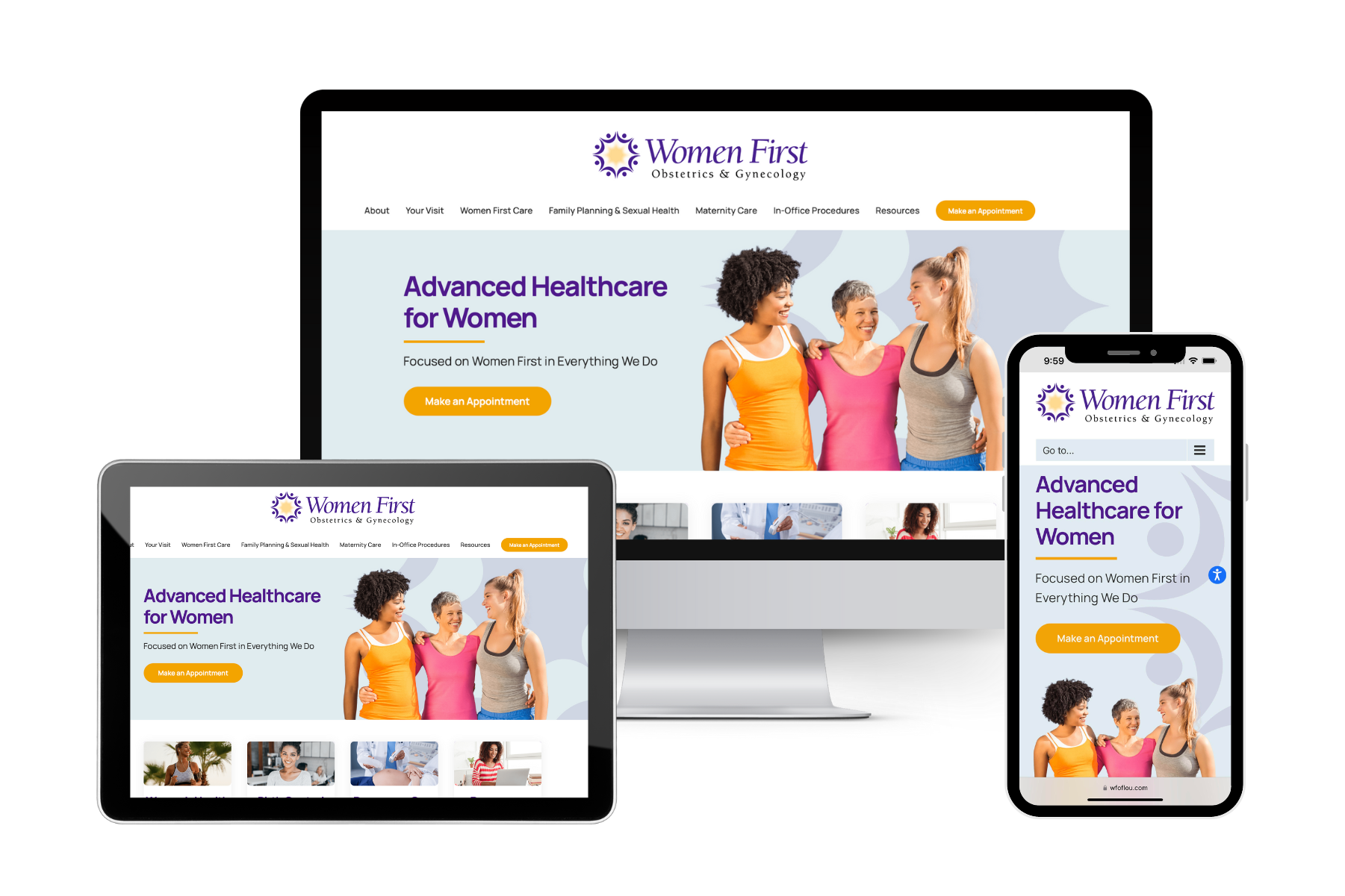 Medical Practice Upgraded Website Example Women First